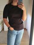 T-shirt preta de malha Lefties