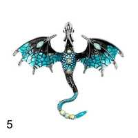 Шикарна брошка дракон з гірським кришталем і перлів, символ 2024.
