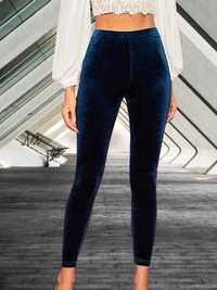 Leggins de Veludo Azul