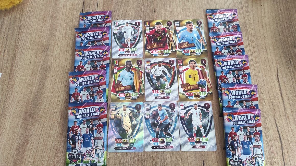 Karty piłkarskie world football stars 10 saszetek po 10 kart nowe