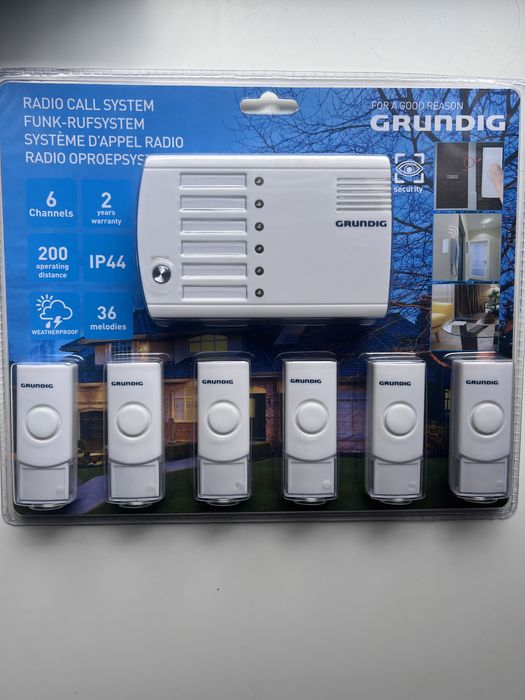 Dzwonki dzwonek zestaw radiowy system 6w1 komplet Grundig