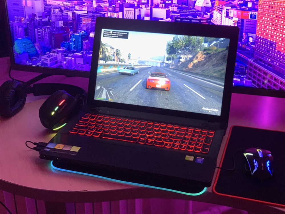 Игровой ноутбук мощный Lenovo+игровой комплект