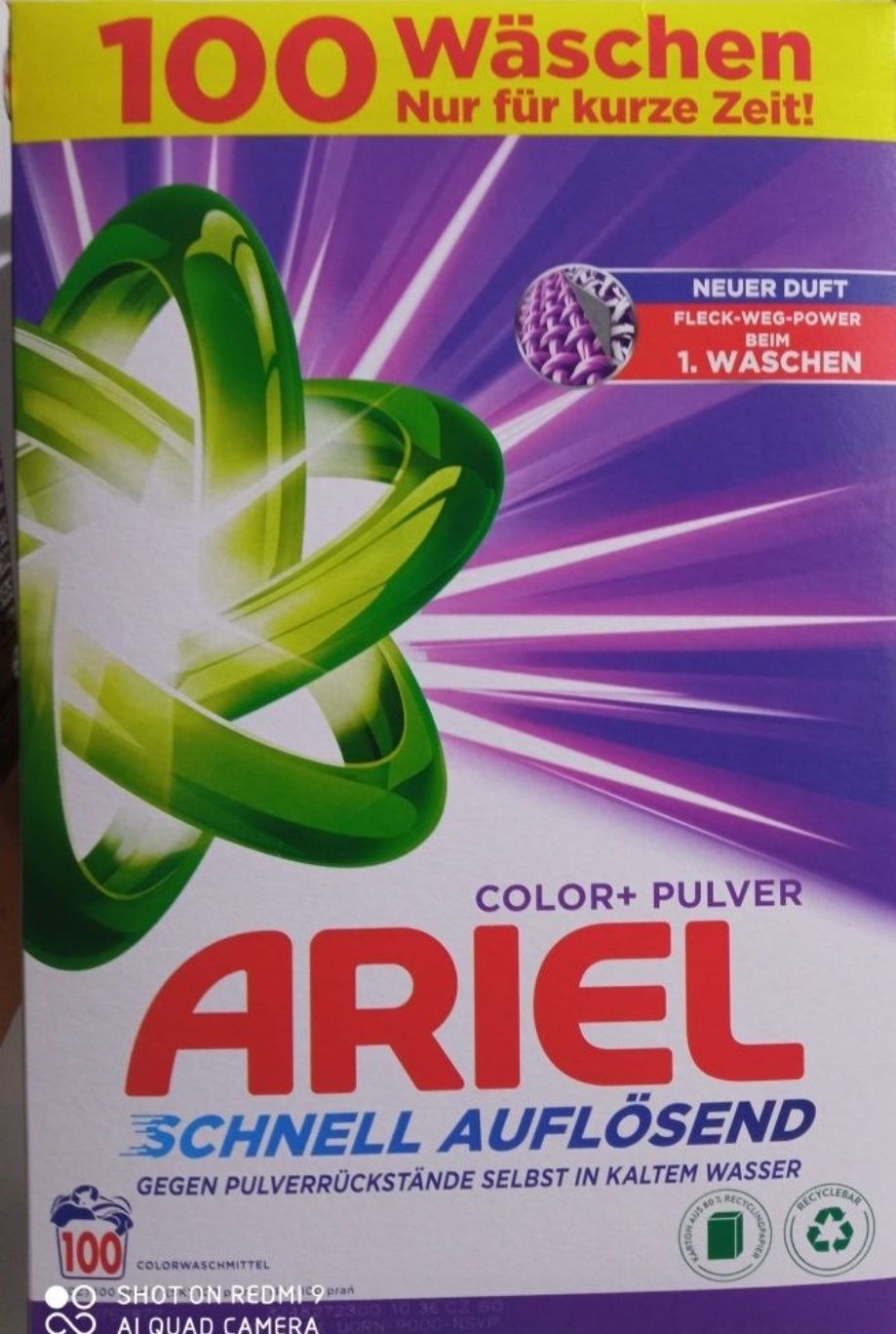 Ariel do koloru 6 kg na 100 pran z Niemiec