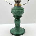 Vintage malachitowa lampa naftowa Curt Schlevogt Czechosłowacja lata60