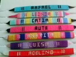 Pulseira com os nomes