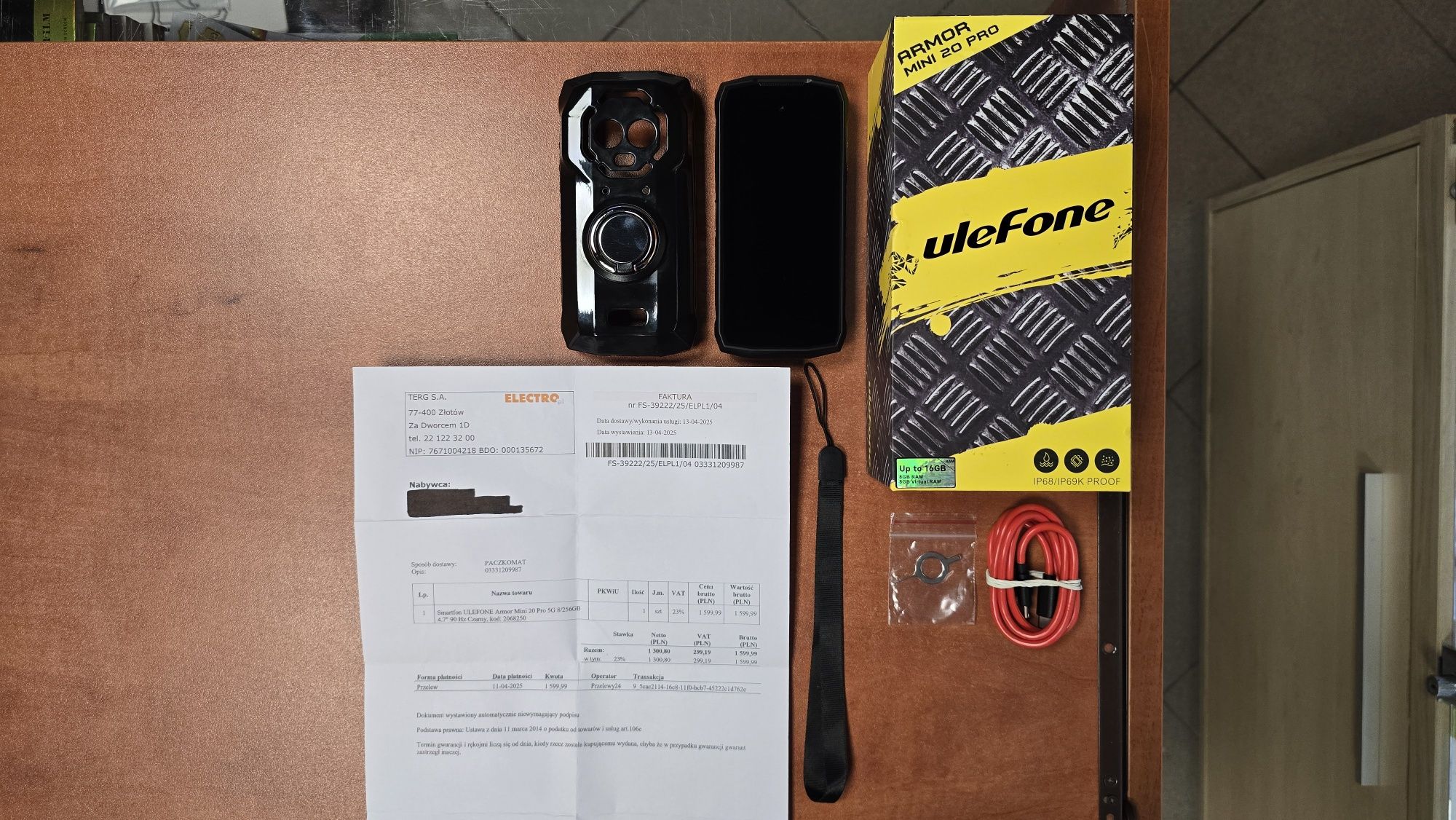 Ulefone Armor Mini 20 Pro 5G Dual Sim 256GB/8GB RAM czarny, jak nowy