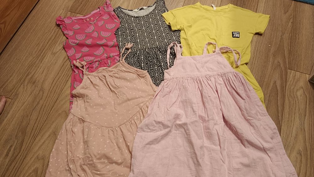 Zestaw sukienek na lato r. 122