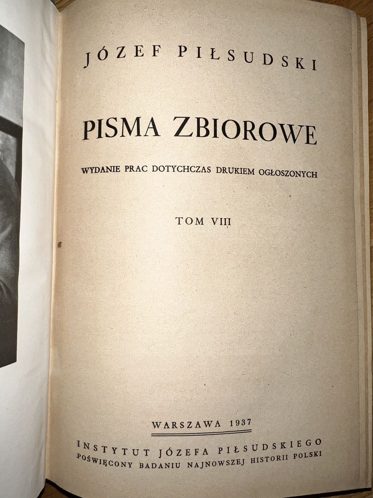 Pisma zbiorowe józefa piłsudskiego tom VIII 8 1937 przedwojenna