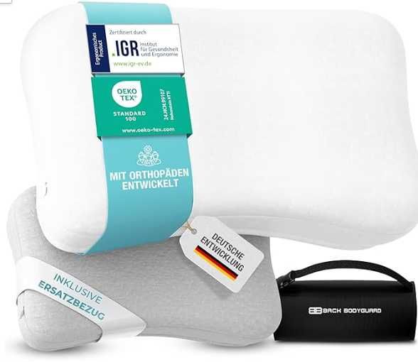 BACK BODYGUARD - Poduszka ortopedyczna z 2 poszewkami 50x30x12cm
