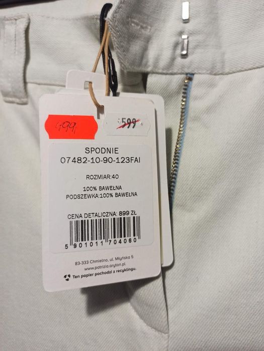 Spodnie jeansowe Patrizia Aryton 40 miętowe