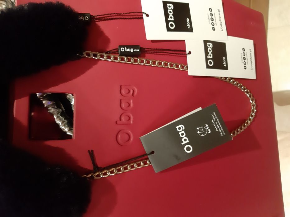Obag o bag same rączki kolor granat  metki nowe łańcuszek oryginał fut