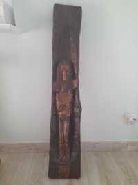 Rzeźba Jezus Chrystus lite drewno rękodzieło 1969 r.