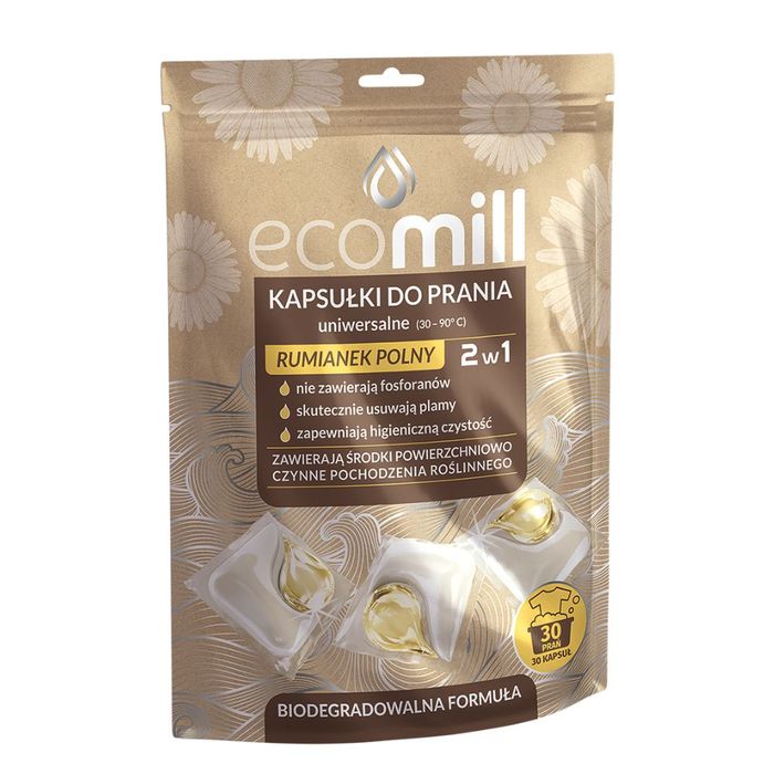 Kapsułki do prania ECOMILL Rumianek Polny Uniwersalne 2w1 30 szt