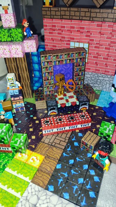 Klocki magnetyczne typu Minecraft 112szt i 2 figurki. Szybka wysyłka!!