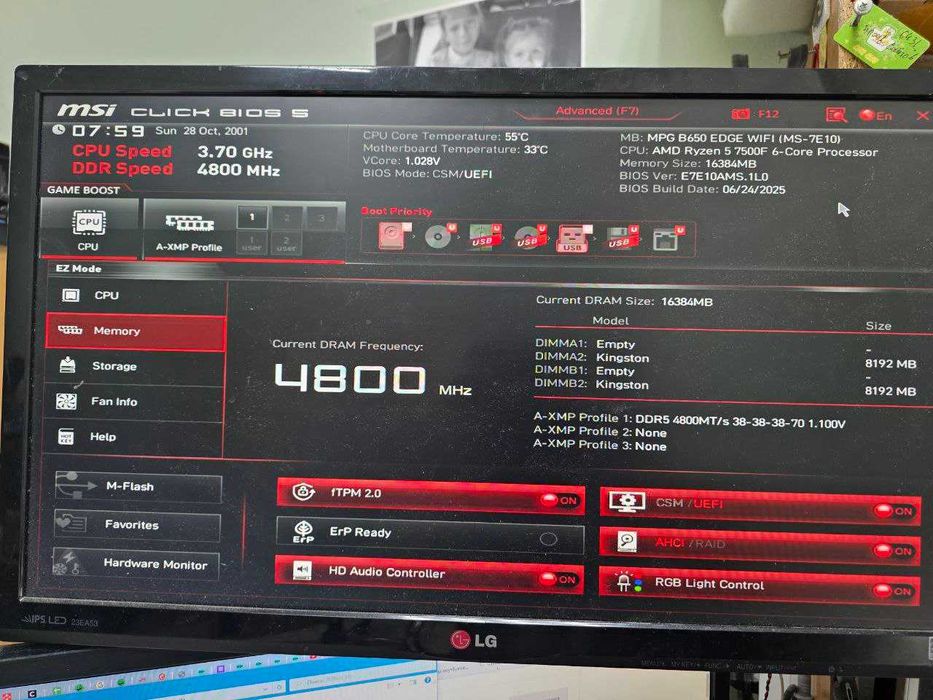 Материнська плата MSI  MPG B650 EDGE WIFI