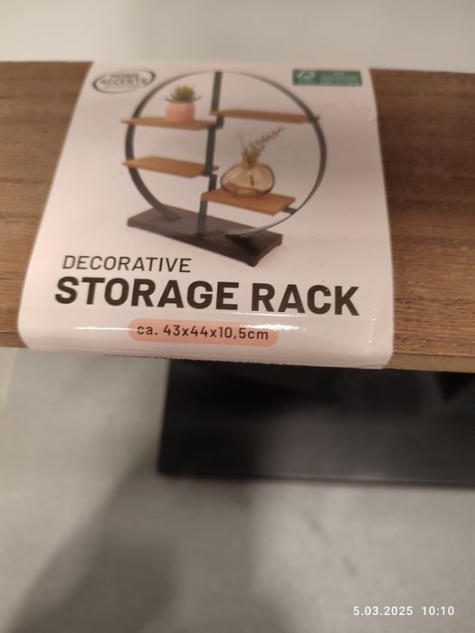 Nowa czarna metalowa półka