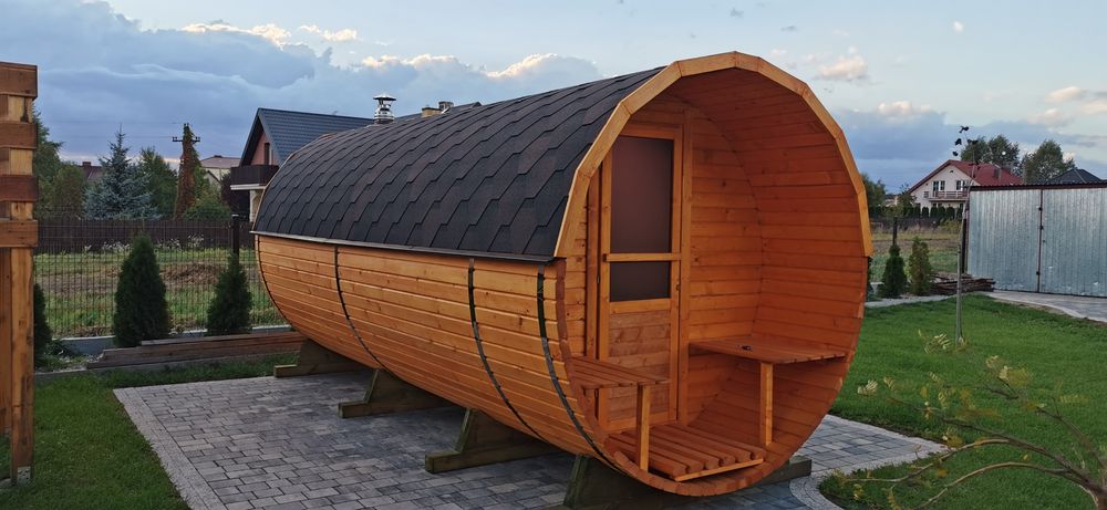Sauna ogrodowa beczka 4 m agroturystyka producent