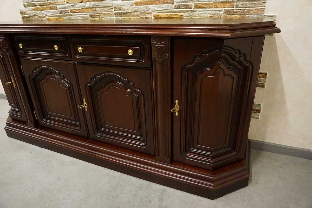 Komoda 4 Drzwiowa Mahoniowa Mahoń szer. 187 cm (p-1158)