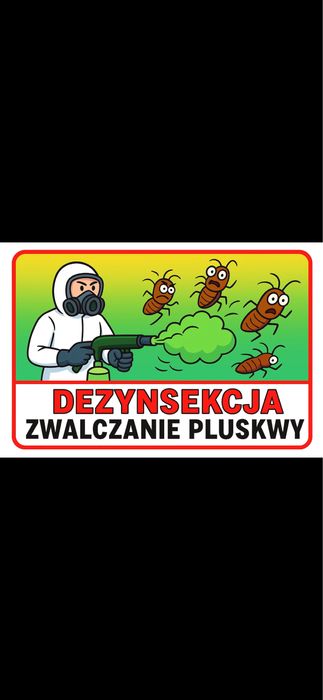 Dezynsekcja zwalczanie robactwa pluskiew karaluchów, prusaków