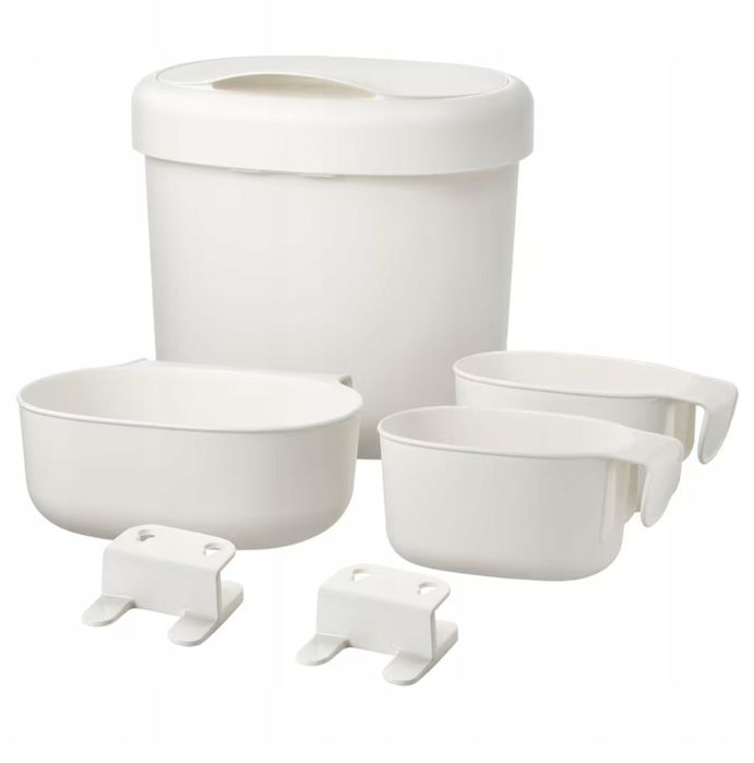 IKEA ONSKLIG pojemniki i kosz na przewijak