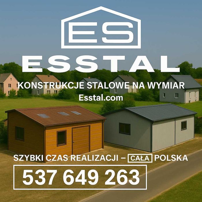 Wiata Blaszana Garaż | HALA MA MASZYNY | Magazyn Rolniczy | - ESSTAL*