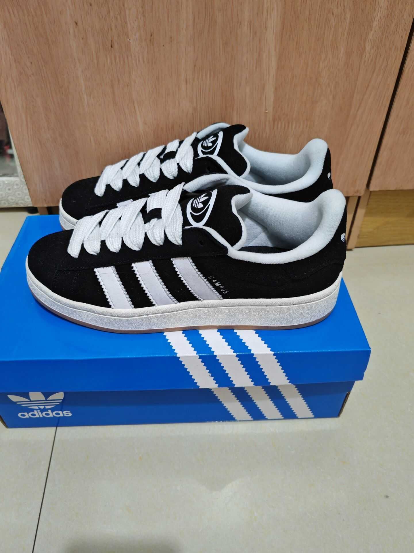 Adidas Campus 00s JG Black and White Sneakers 38