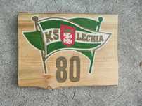 Obraz na drewnie Lechia Gdańsk 80 lat