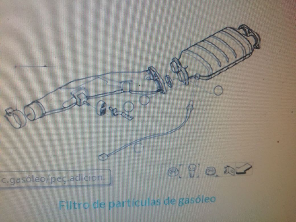 Filtro de partículas e catalisador com Linha escape BMW série 5 e 61