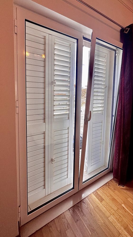 2 portas de vidro (aluminio branco) com vidro duplo