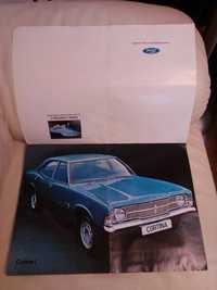 Folheto Ford Cortina L/Renault 12 e da Carrinha Opel Astra