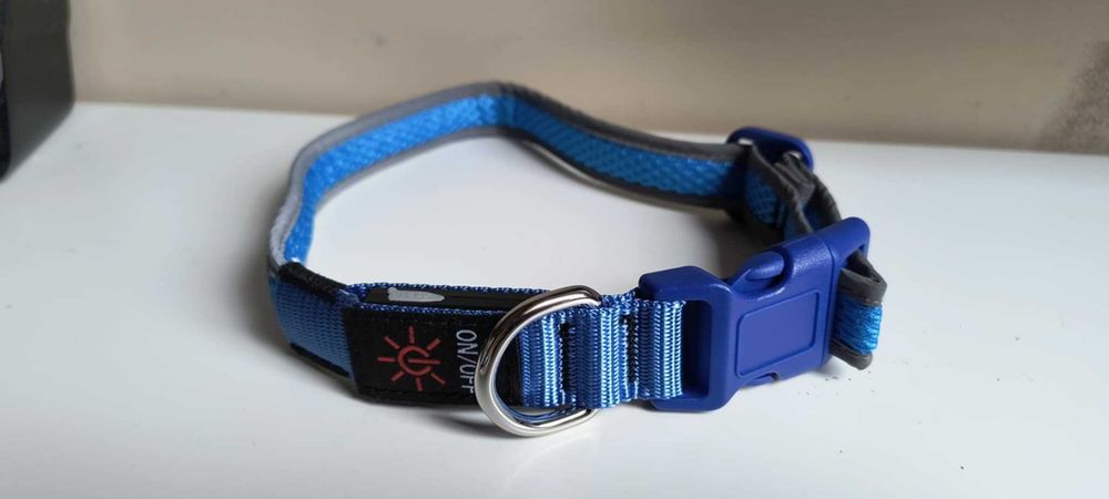 Świecąca Obroża LED Niebieska