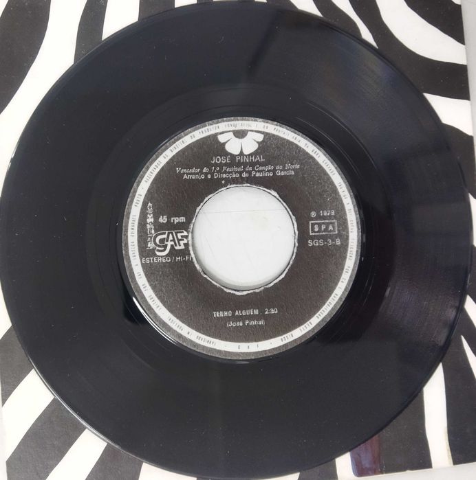 José Pinhal. Single como novo. Capa genérica.