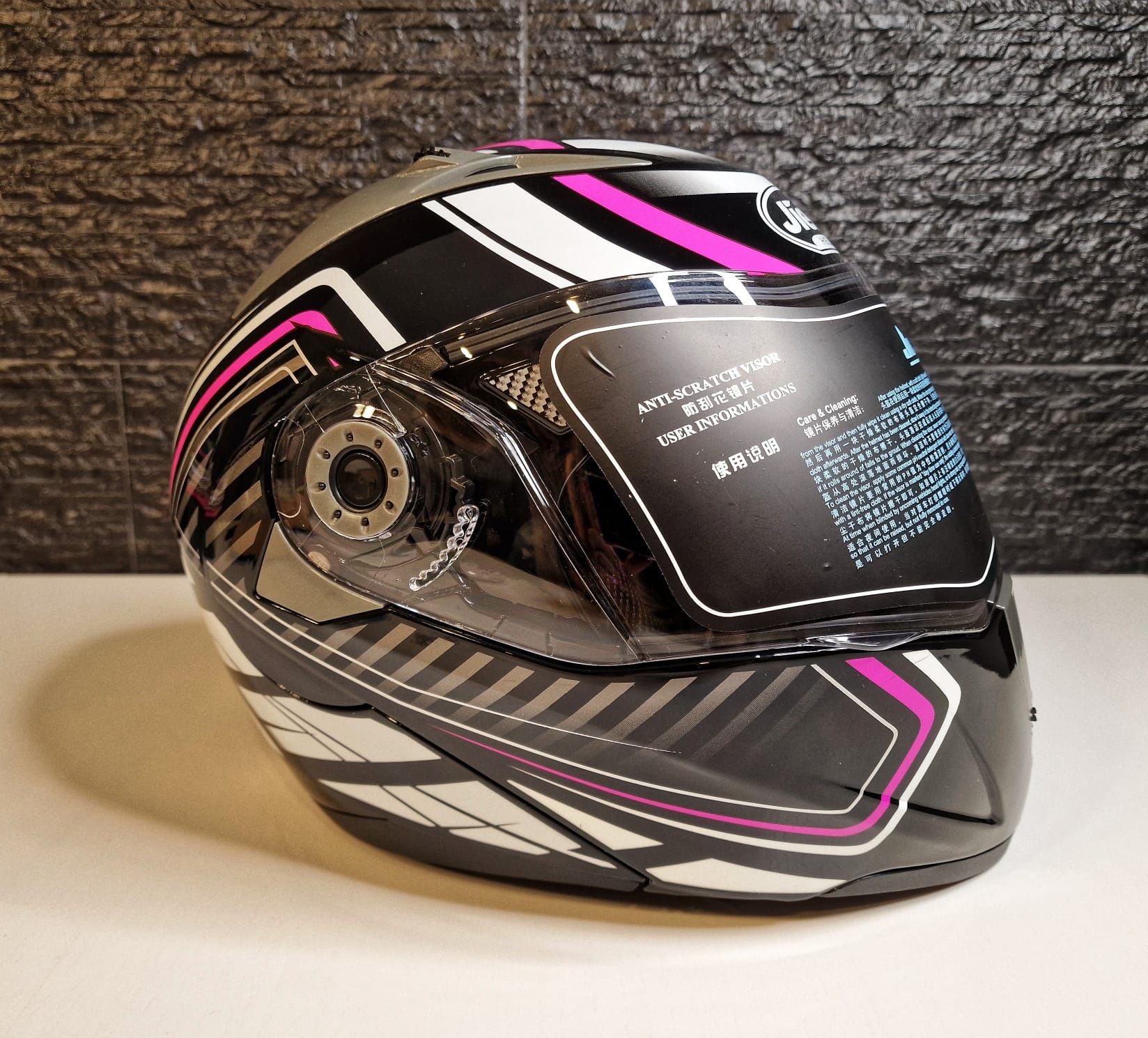 [NOVO] CAPACETE Mota Modular Viseira Dupla Rosa