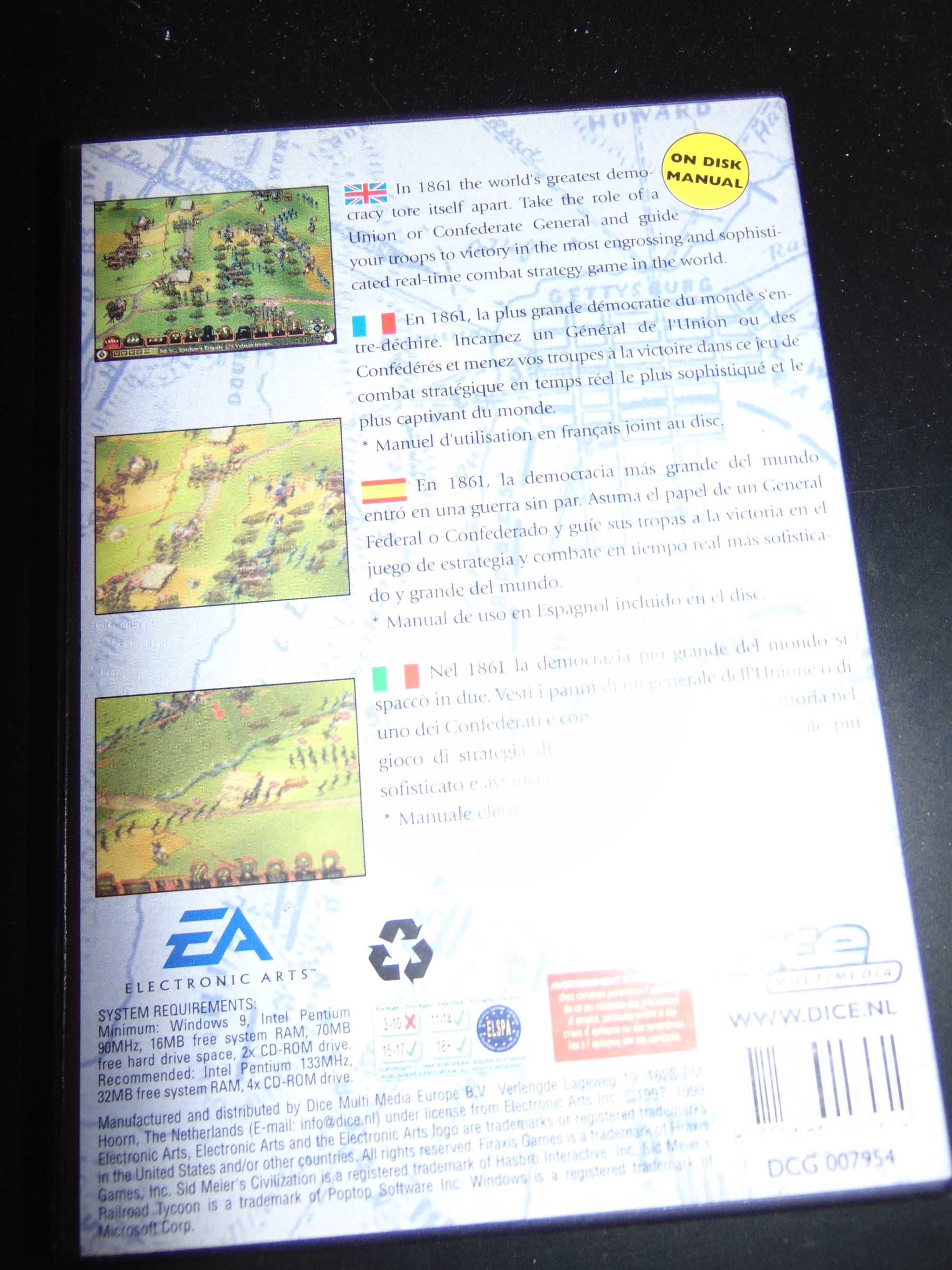 Gettysburg Sid Meir's + The Golf Pro Lite Jogos PC CD Cada 4.90