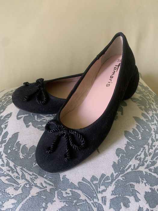 Baleriny dziewczęce, z kokardką.