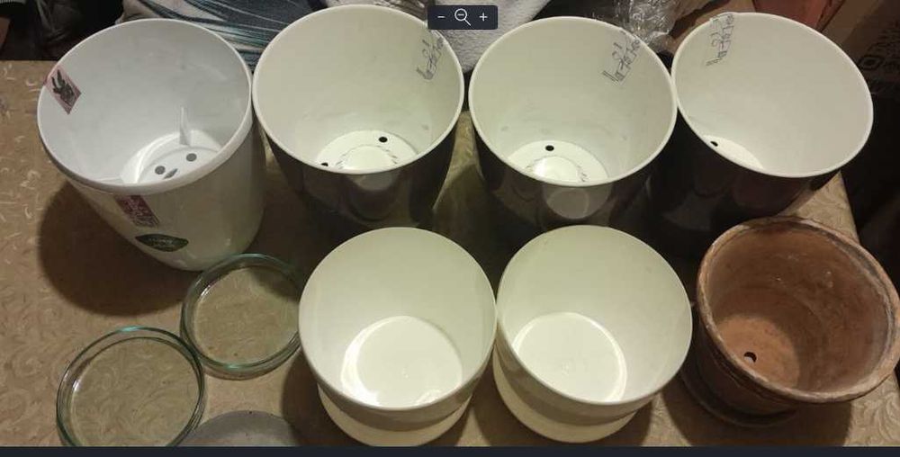 Горшки самоувлажняющиеся глубокие и керамика  разные дешево