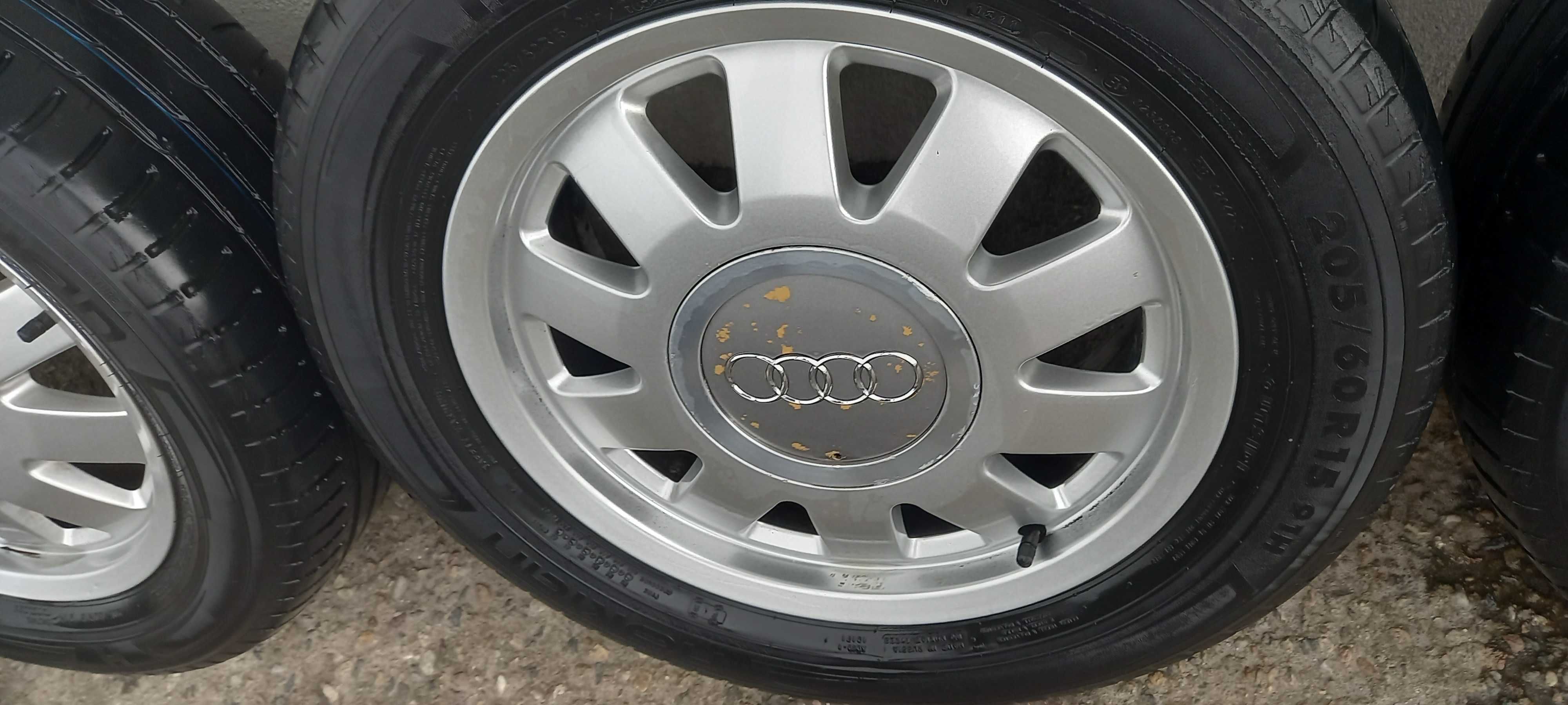 Felgi aluminiowe koła opony Audi A4 B5 15" 5X112 kpl