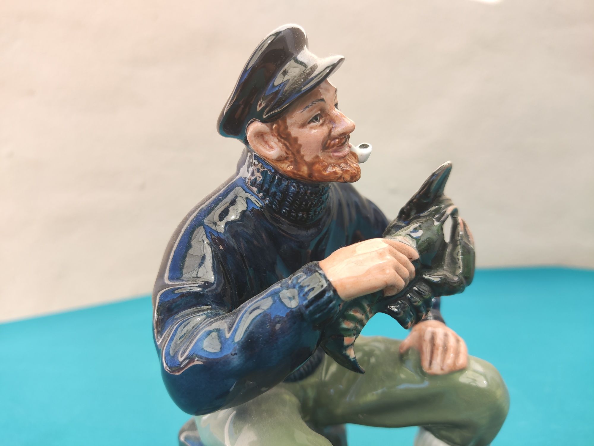 Royal Doulton "The Lobster Man" figura vintage (1963) arte Mary Nicoll