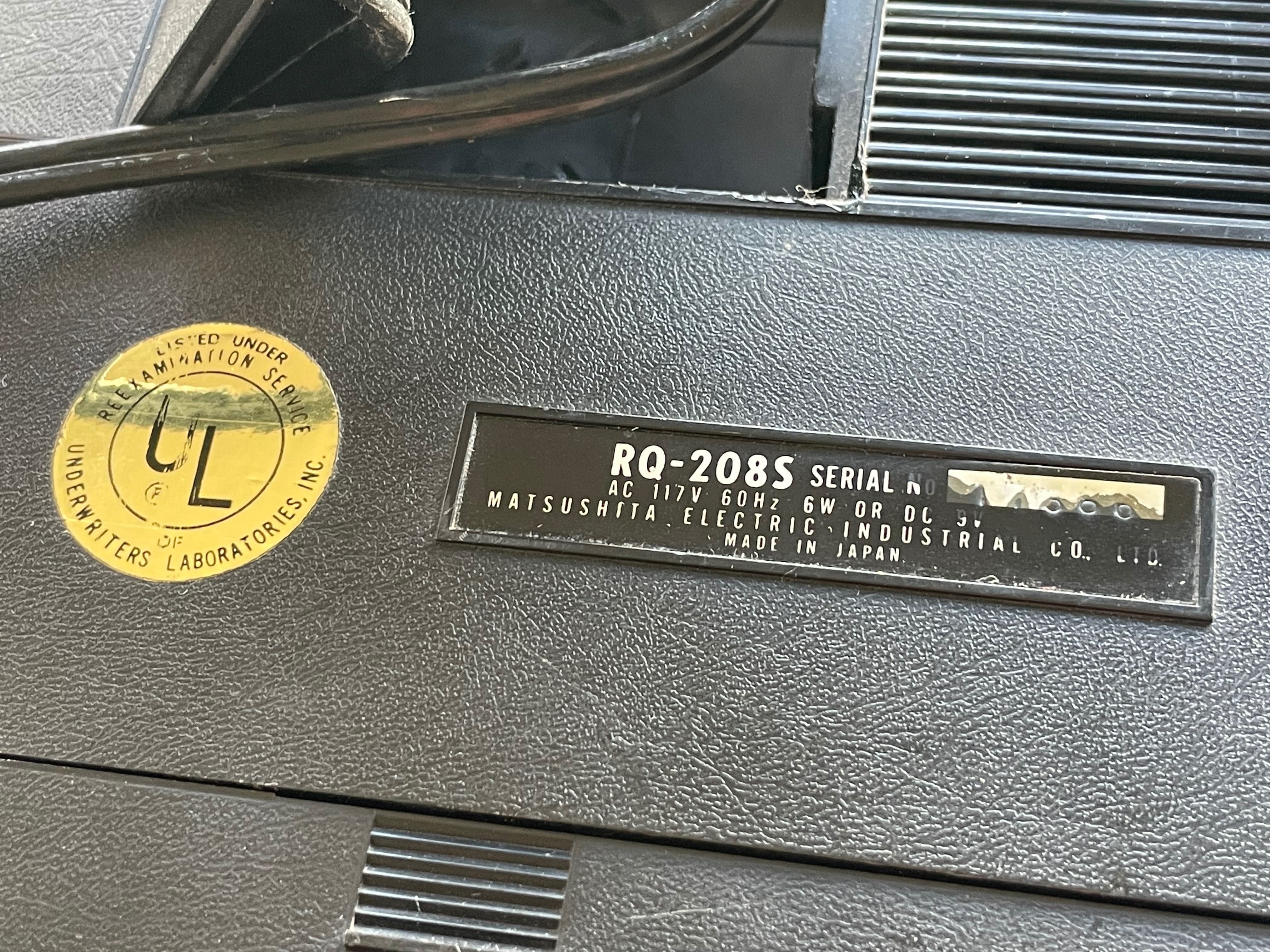 Rejestrator Panasonic Pana-Jects casette recorder RQ-208S