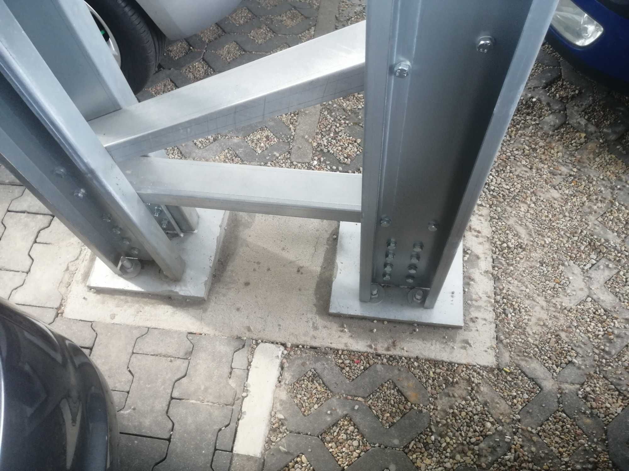 Carport wiata 1-podporowa dwurzędowa optymalna konstrukcja