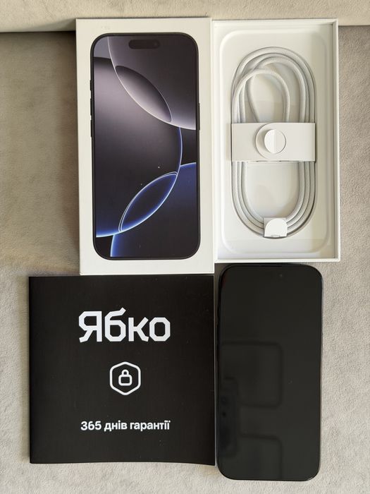 Iphone 16 Pro 128 Black Titanium eSIM гарантія 6 місяців