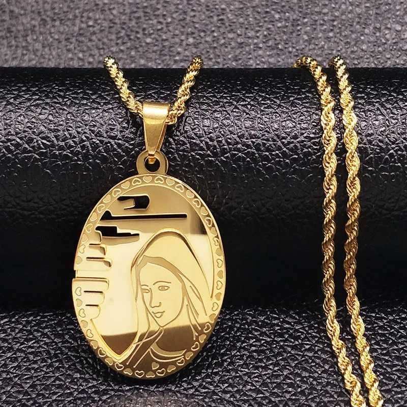 Fio em aço com medalha de Nossa Senhora de Fátima