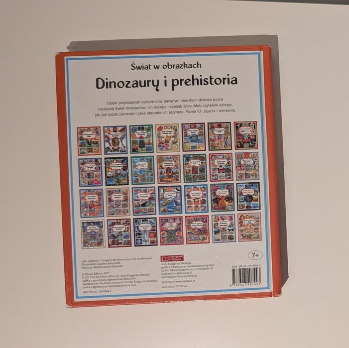 Świat w obrazkach Dinozaury i prehistoria książka dla dzieci