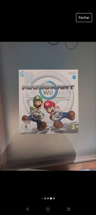 Conjunto volante e jogo Mario kart