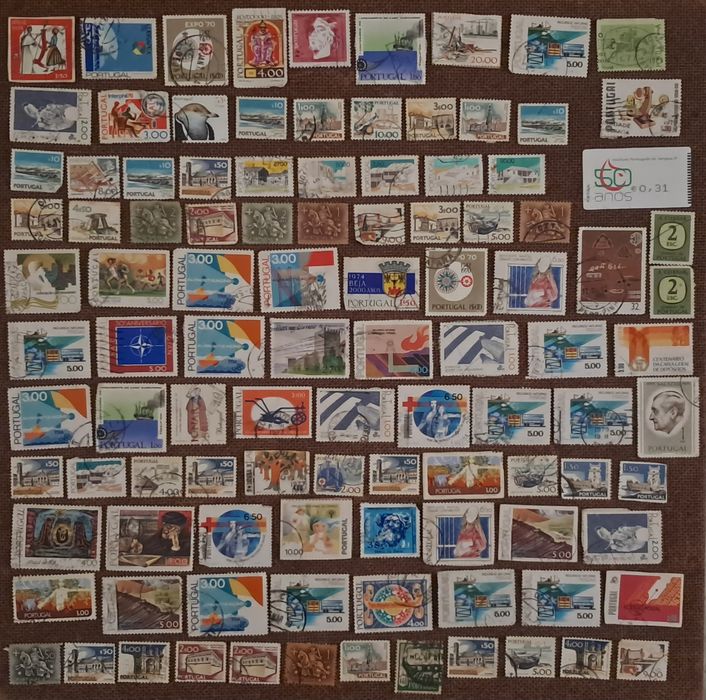 Conjunto lote de selos portugueses