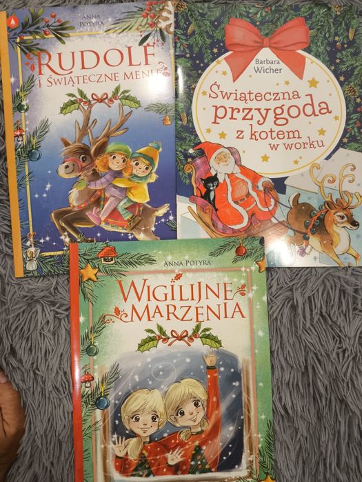 3 Świąteczne opowiadania,książeczki "Rudolf i świąteczne menu, i inne