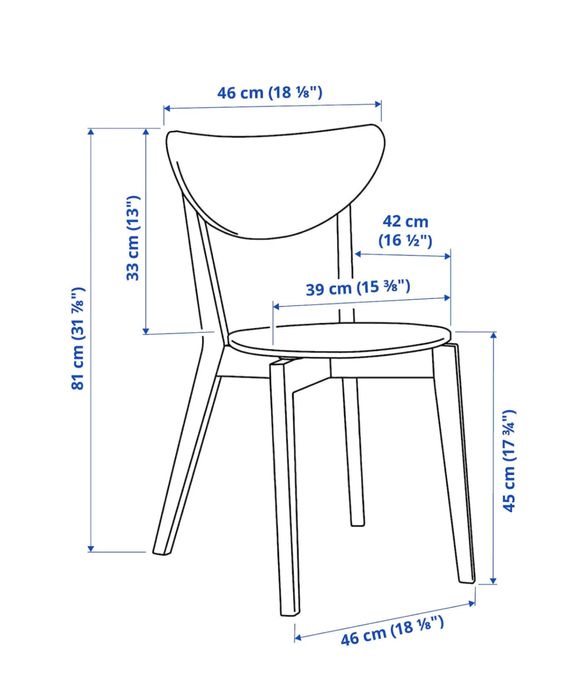 Krzesło Ikea Nordmyra 6 szt