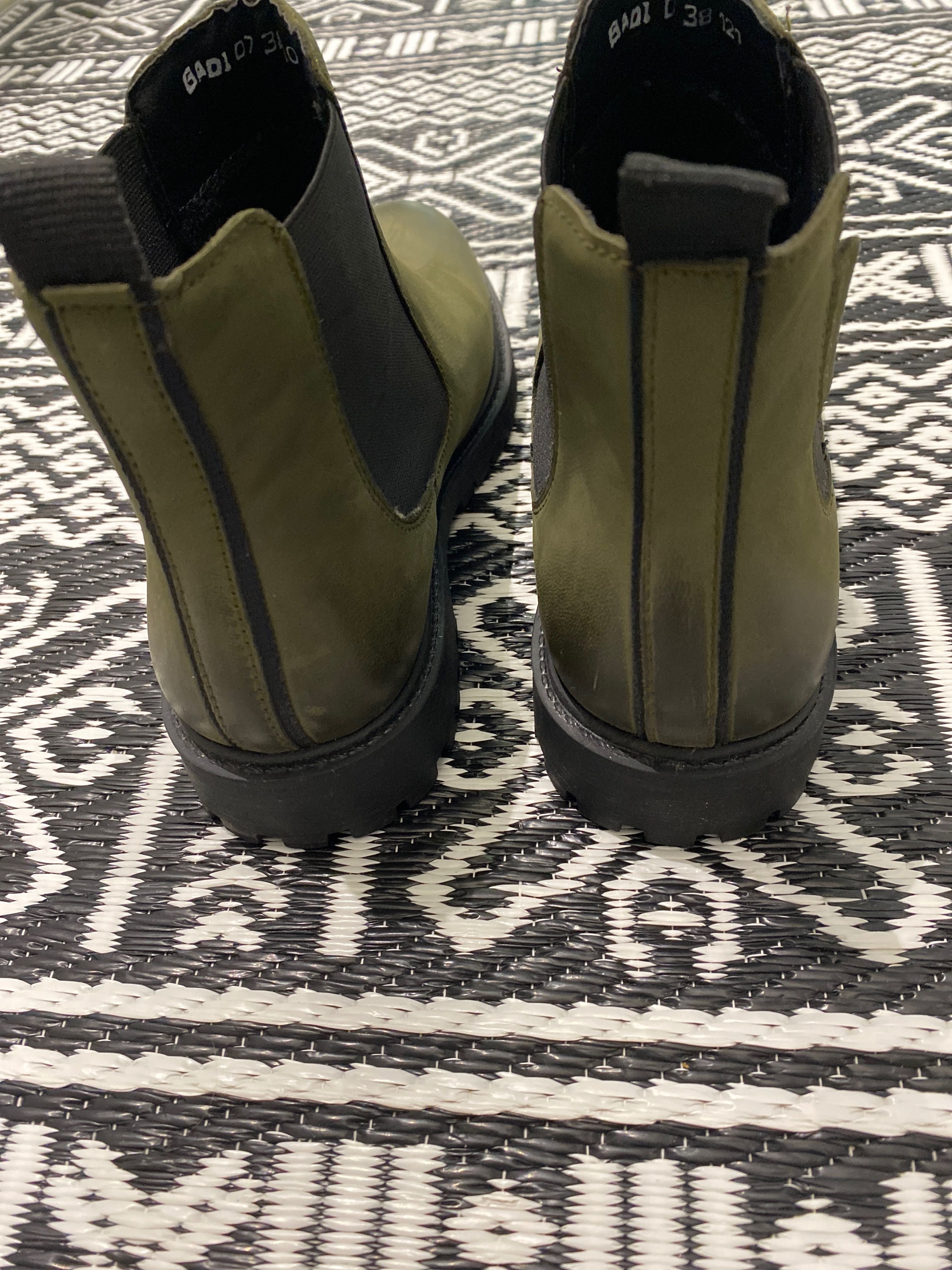 Buty botki/Sztyblety zielone