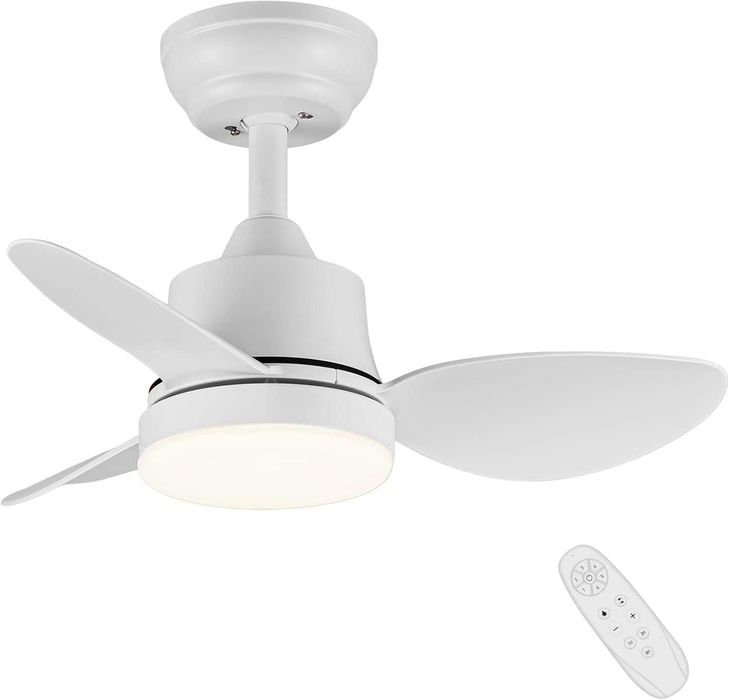 Newday Cichy wentylator sufitowy z oświetleniem LED i pilotem 61 cm