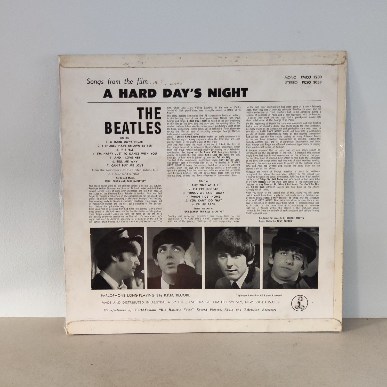 The Beatles - A Hard Day's Night (Australia) Disco de Vinil (vinyl)